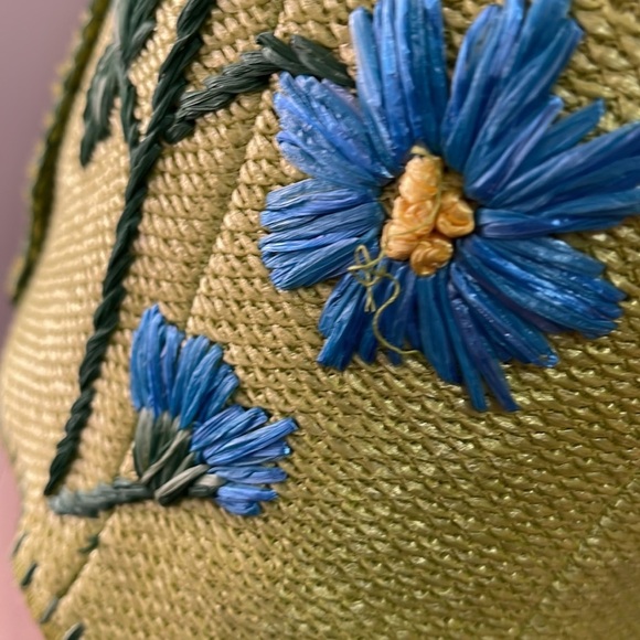 Moschino Green Jute Embroidered Flower Vest Bustier - Picture 11 of 13